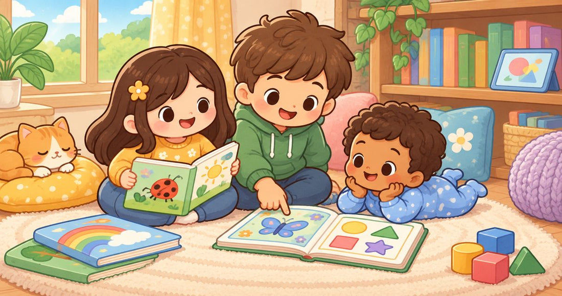 How to share preschool activity books with mixed-age siblings