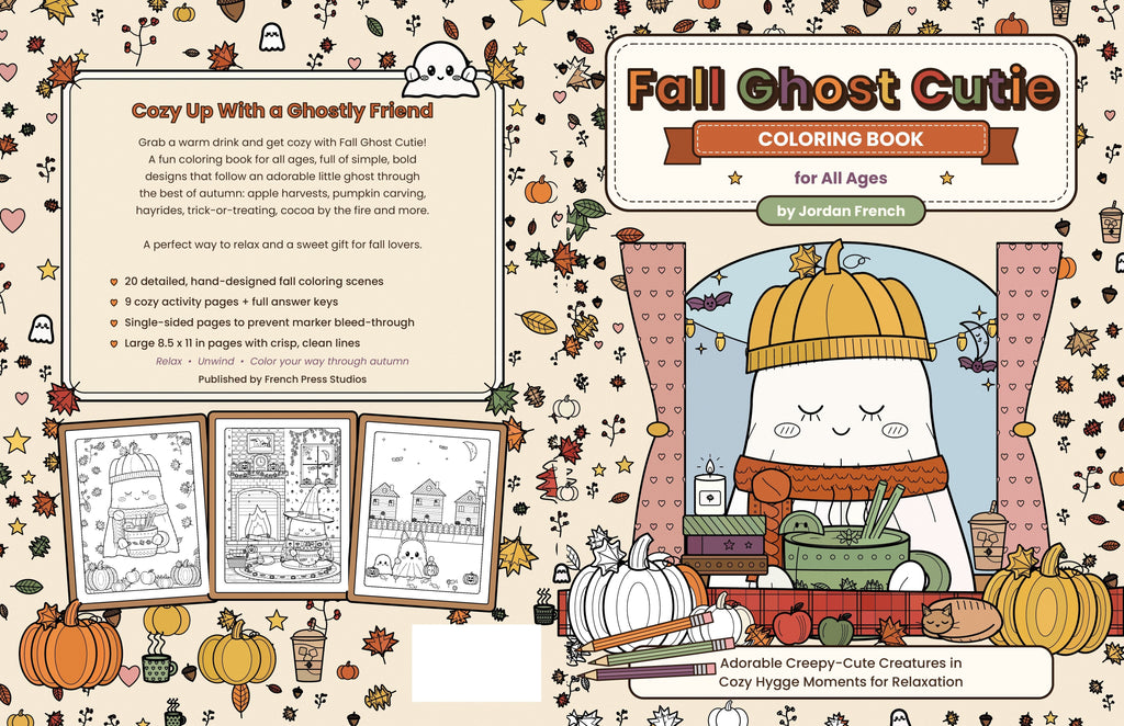 Fall Ghost Cutie Coloring Book