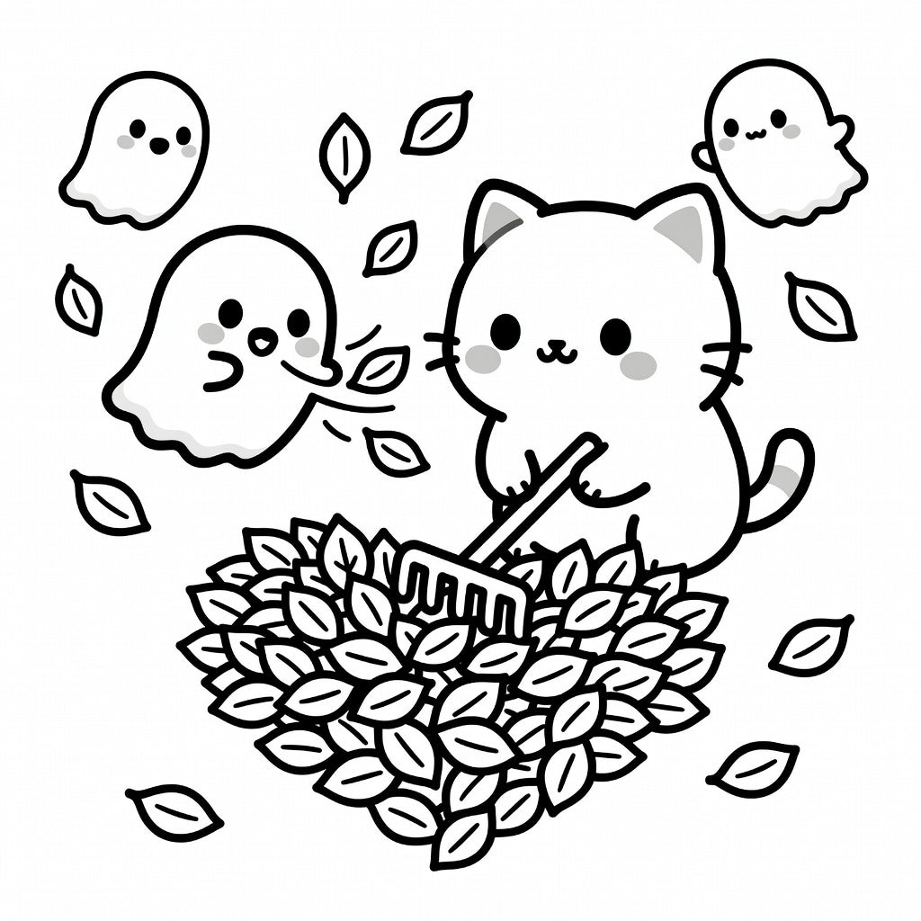 Cozy Kawaii Kitties and Ghostly Friends